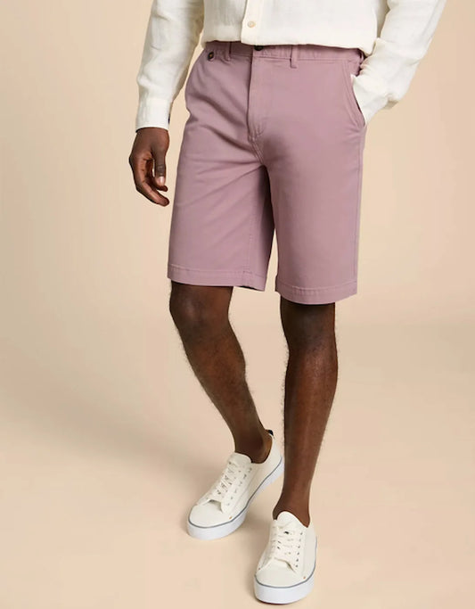 White Stuff Sutton Organic Chino Shorts in Dusky Pink
