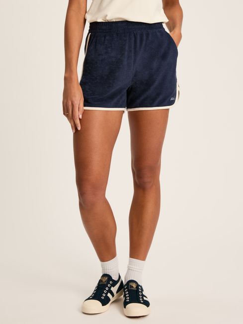 Joules Kingsley Towelling Shorts in Navy