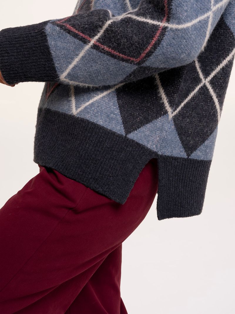 Brakeburn Helga Argyle Intarsia Knitted Jumper