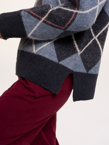 Brakeburn Helga Argyle Intarsia Knitted Jumper