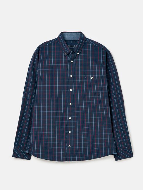 Joules Abbott Long Sleeve Check Shirt in French Navy