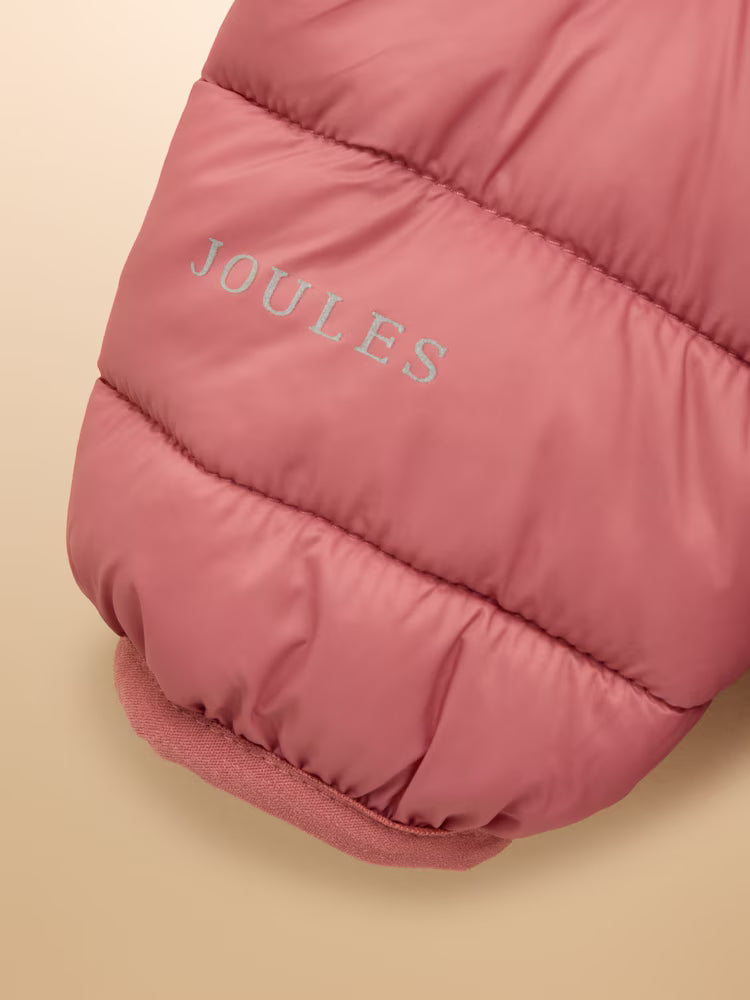 Joules Cairn Girls Pink Showerproof Padded Coat