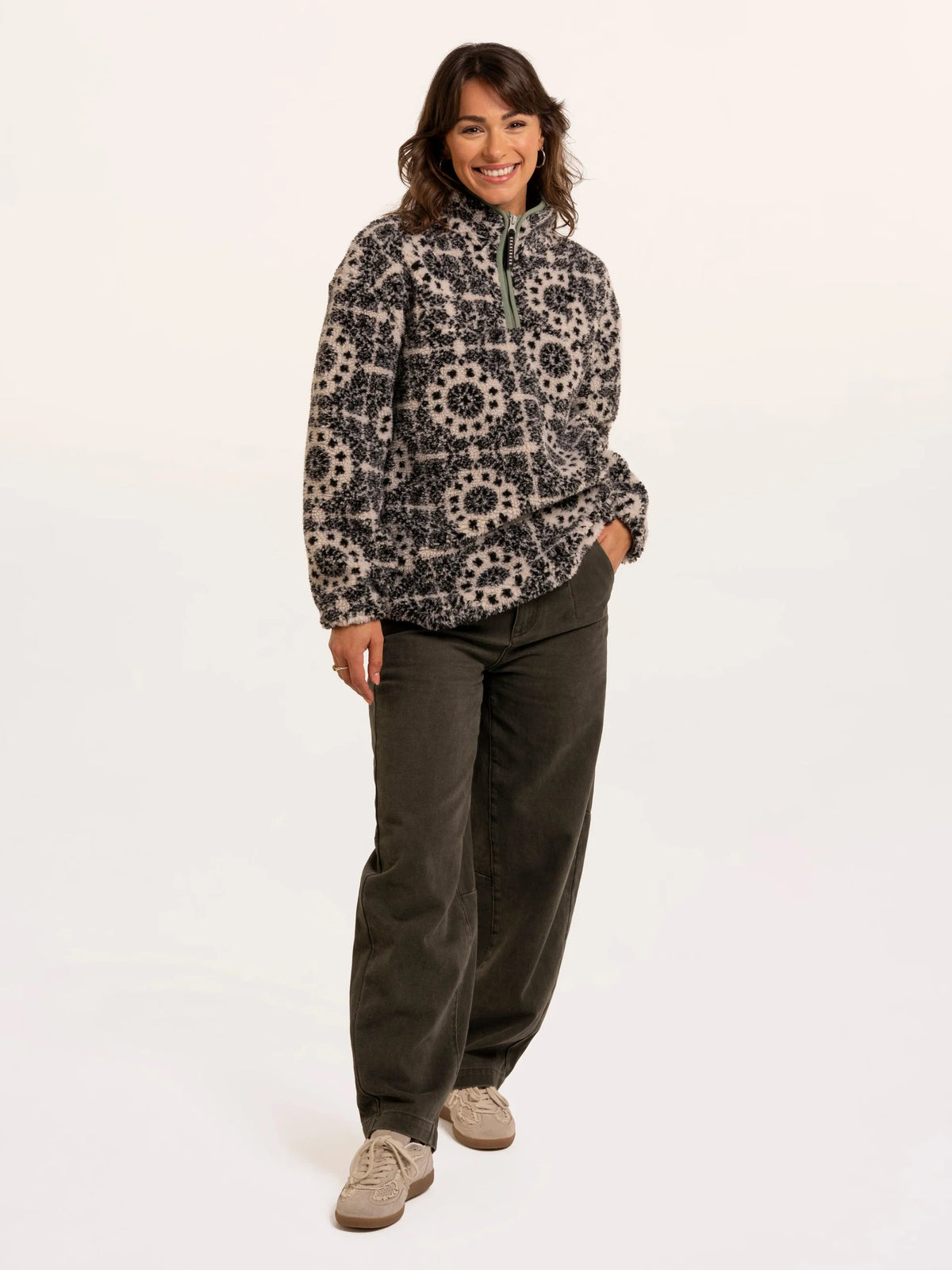 Brakeburn Wey Printed 1/4 Zip Fleece