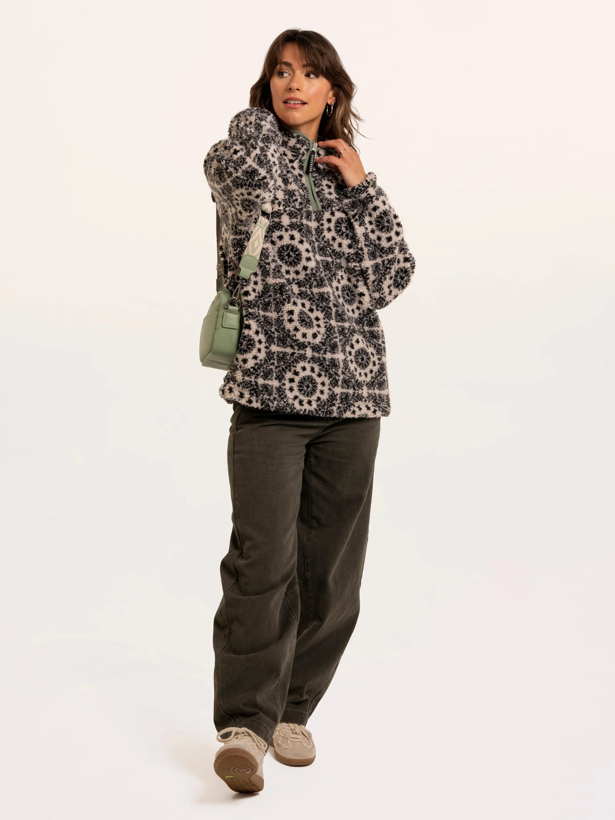 Brakeburn Wey Printed 1/4 Zip Fleece