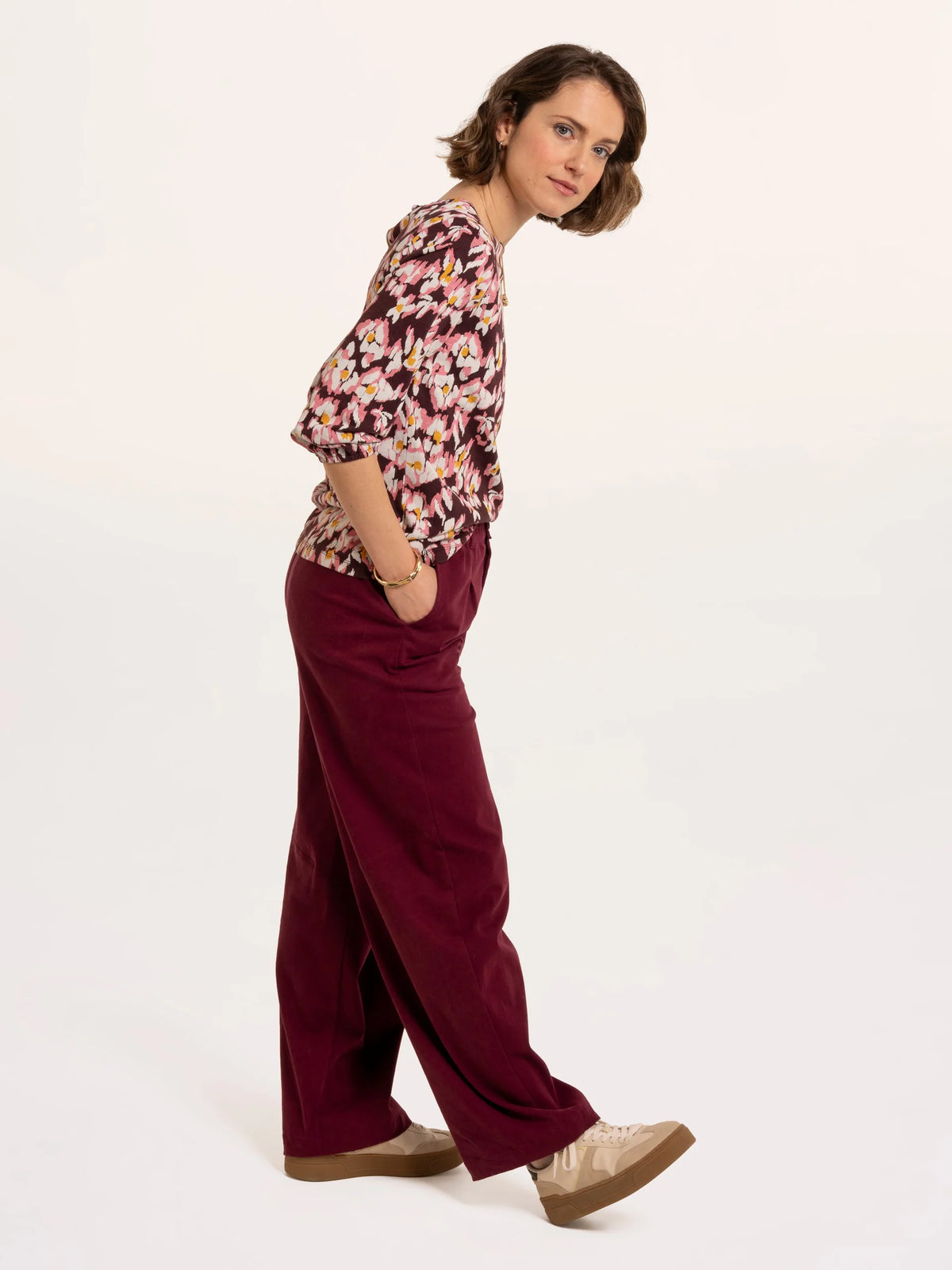 Brakeburn Freya 3/4 Sleeve Printed T-Shirt