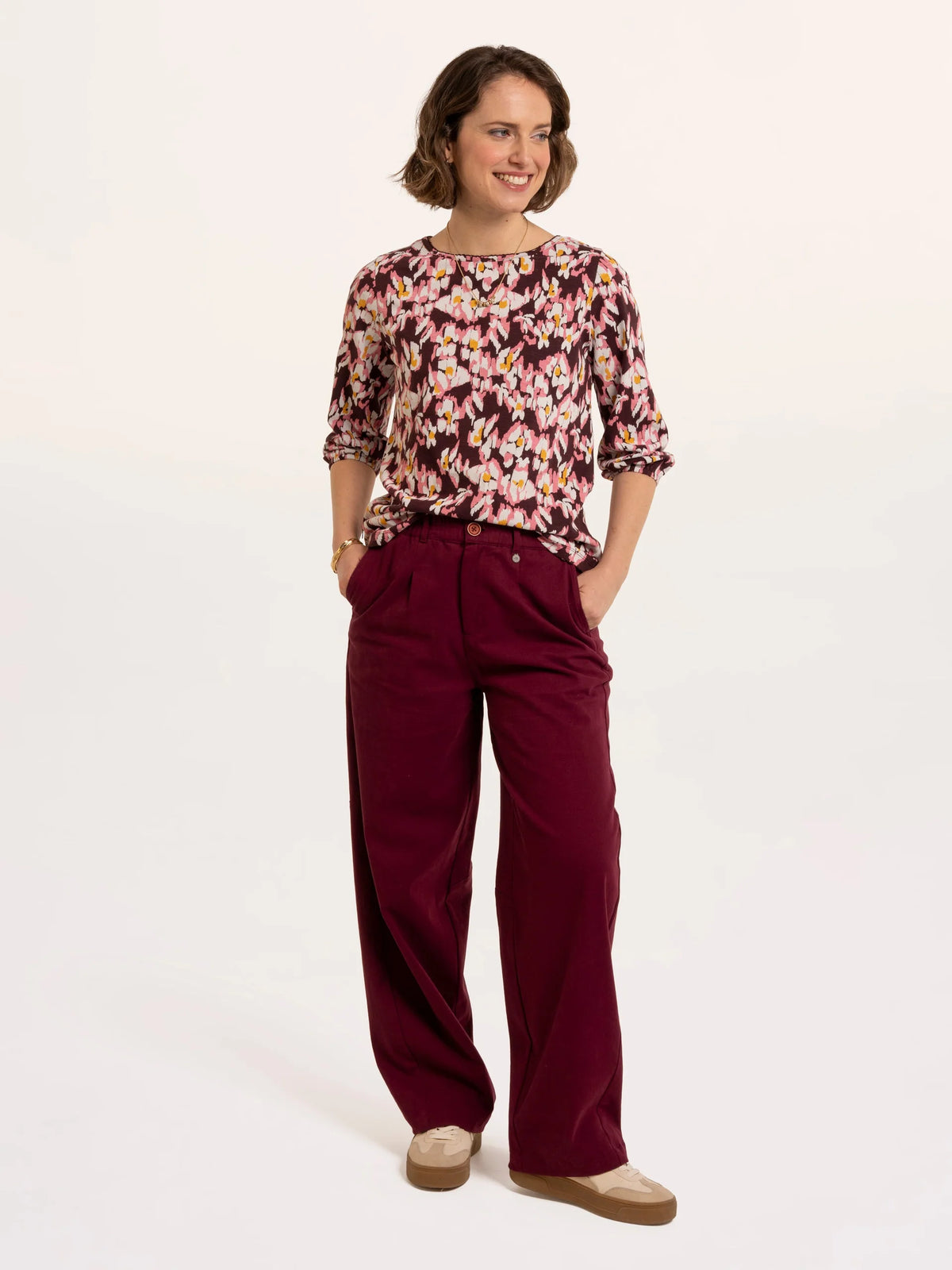 Brakeburn Freya 3/4 Sleeve Printed T-Shirt
