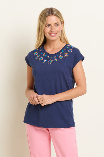 Brakeburn Mez Embroidered T-Shirt