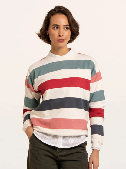 Brakeburn Rockford Striped Drop Shoulder Sweatshirt