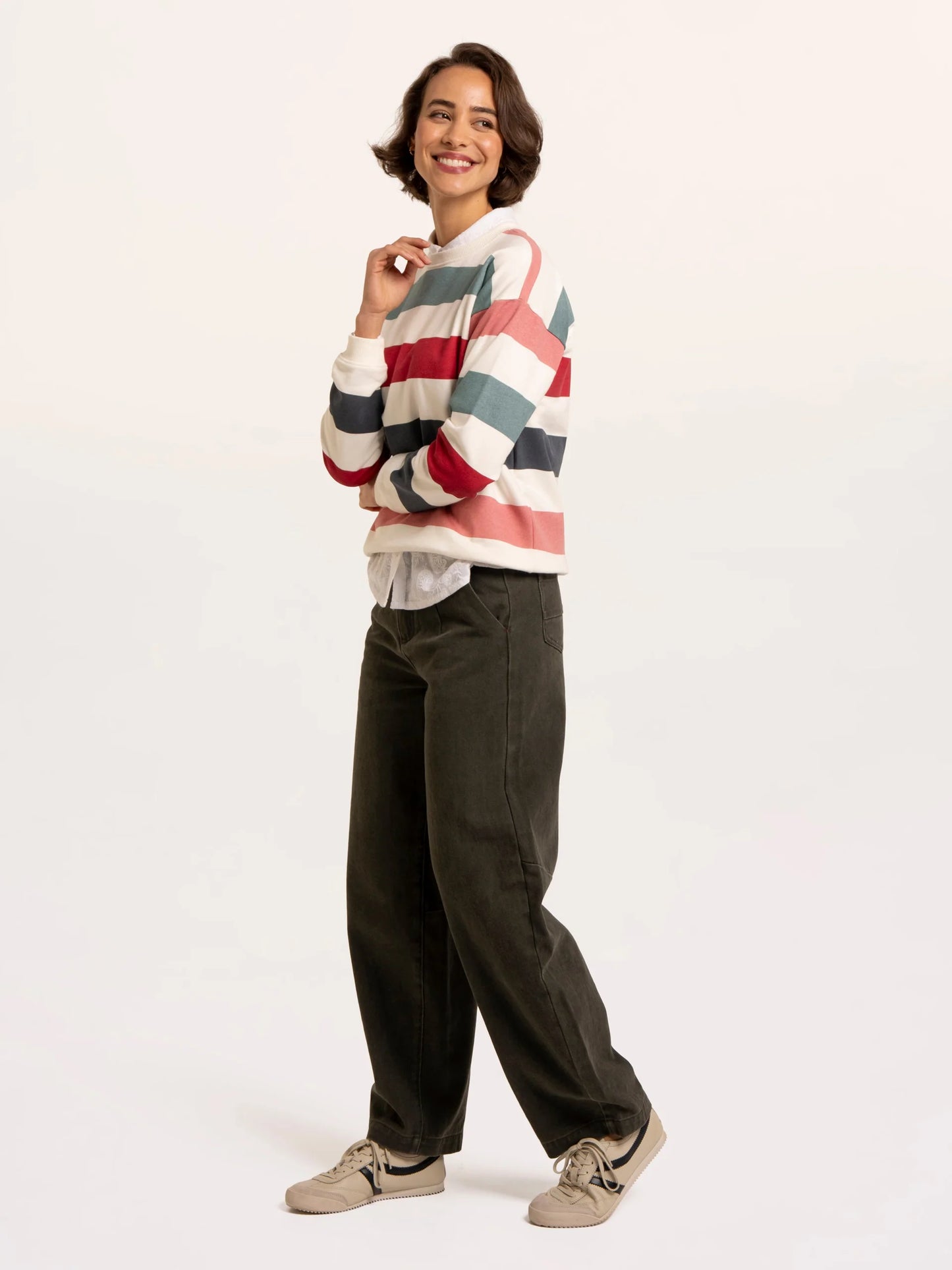Brakeburn Rockford Striped Drop Shoulder Sweatshirt
