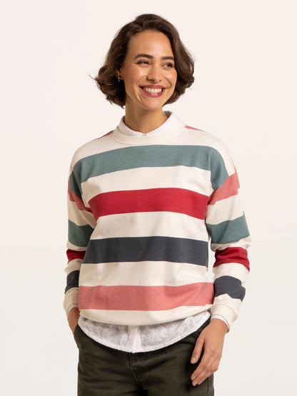 Brakeburn Rockford Striped Drop Shoulder Sweatshirt
