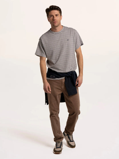 Brakeburn Spruce Multi Stripe T-Shirt
