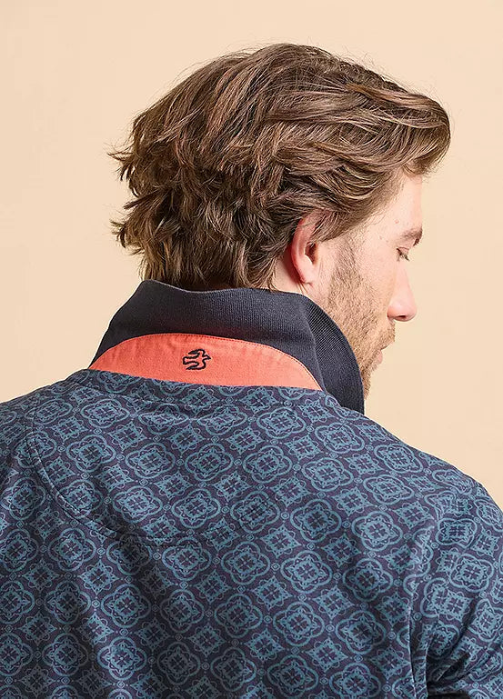 Brakeburn Navy Tile Polo Shirt