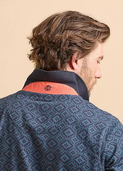 Brakeburn Navy Tile Polo Shirt