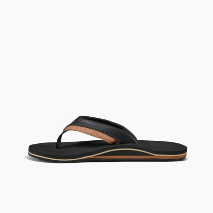 Reef Cushion Dawn Flip Flops in Black/Tan