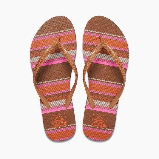 Reef Seaside Prints Flip Flops in Smoothie Stripe