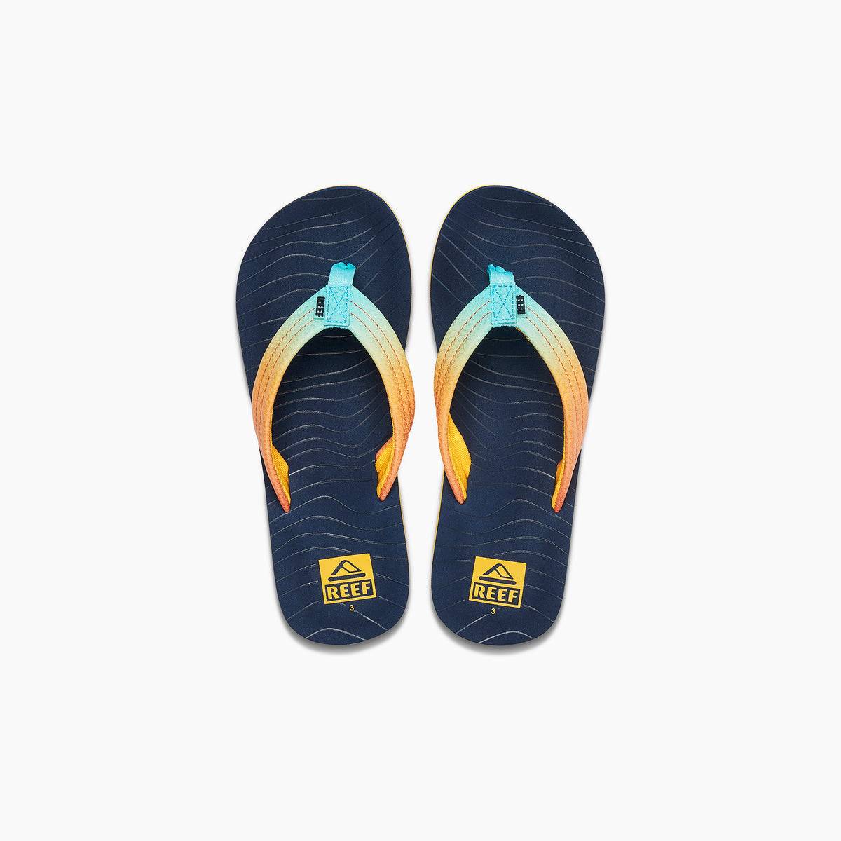 Reef Kids Ahi Flip Flops in Sun and Ocean