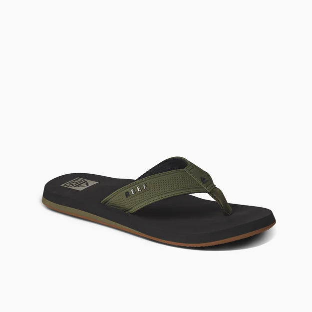 Reef The Layback Flip Flops in Black/Olive