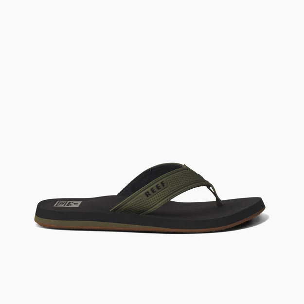 Reef The Layback Flip Flops in Black/Olive