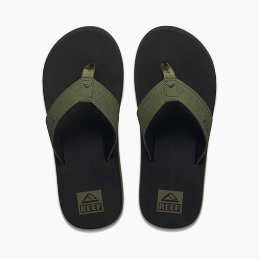 Reef The Layback Flip Flops in Black/Olive