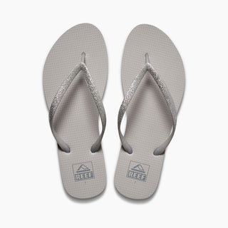 Reef Seaside Flip Flops in Silver Glitter