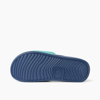 Reef One Slide Kids in Aqua/Dusk