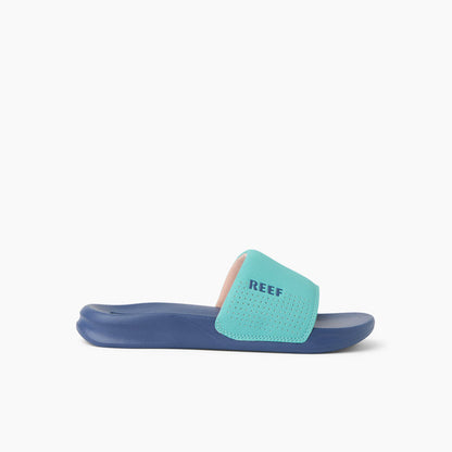 Reef One Slide Kids in Aqua/Dusk