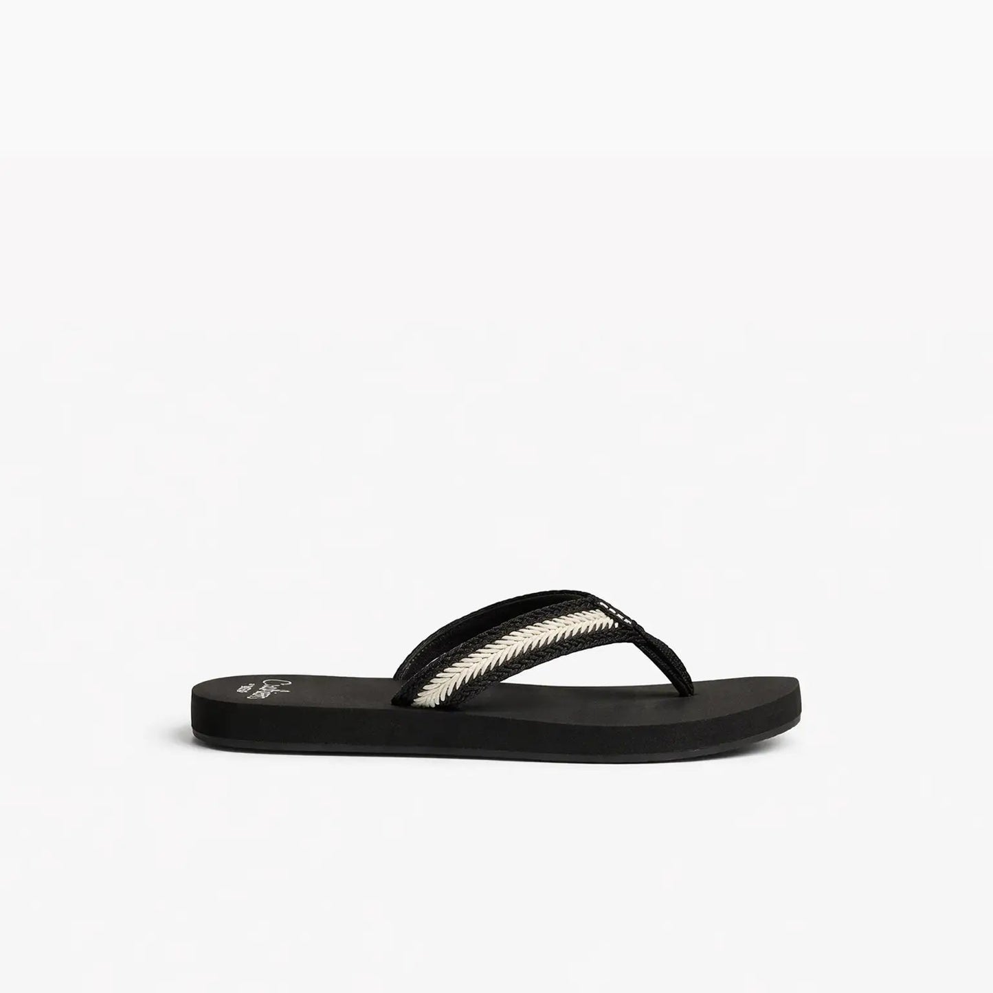 Reef Baja Maria Flip Flops in Black/Vintage