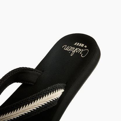 Reef Baja Maria Flip Flops in Black/Vintage