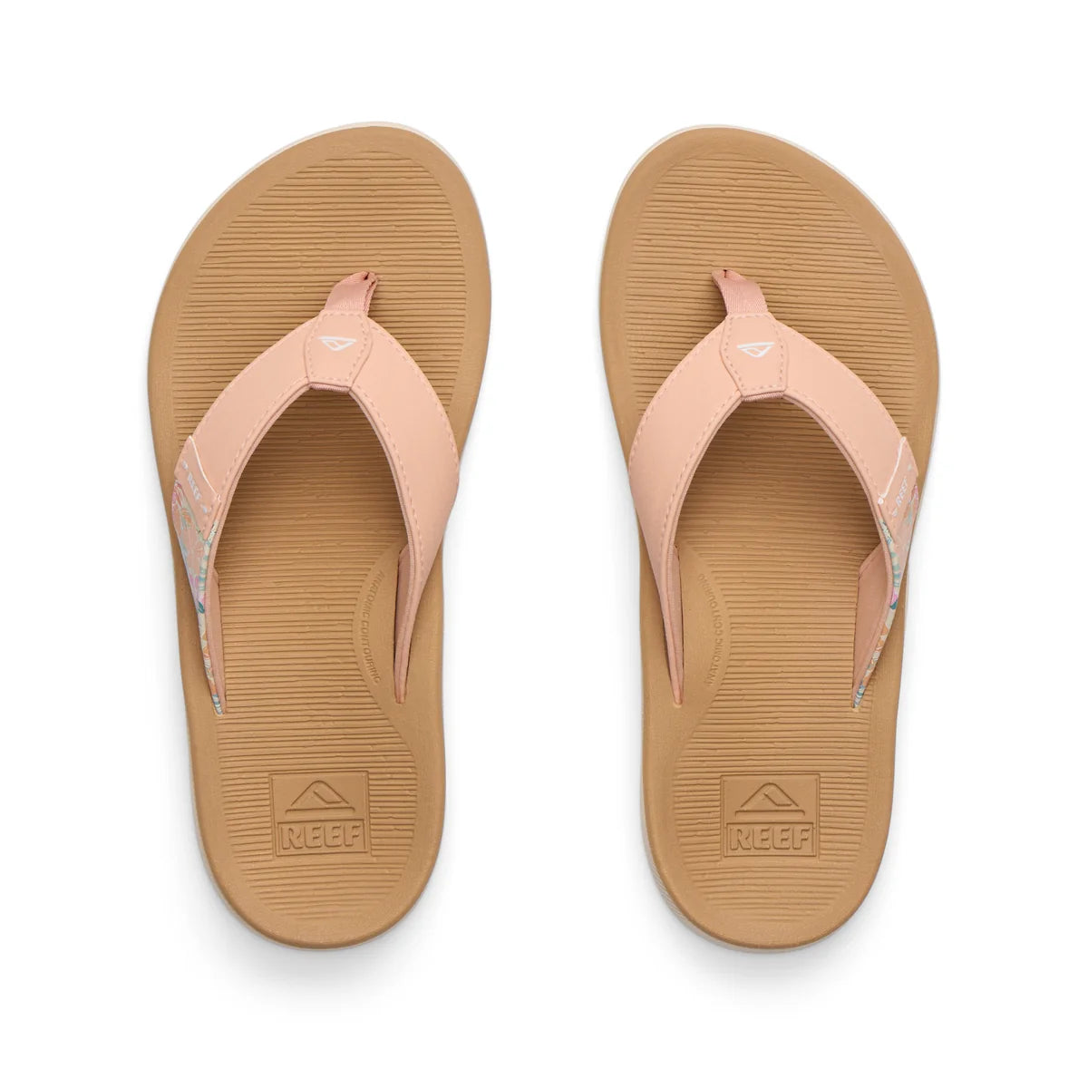 Reef Santa Ana Flip Flops in Peach/Tan