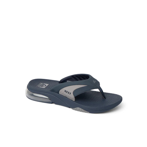 Reef Fanning Flip Flops in Navy/Grey