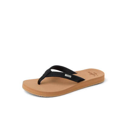 Reef Baja Sands Flip Flops in Black/Tan
