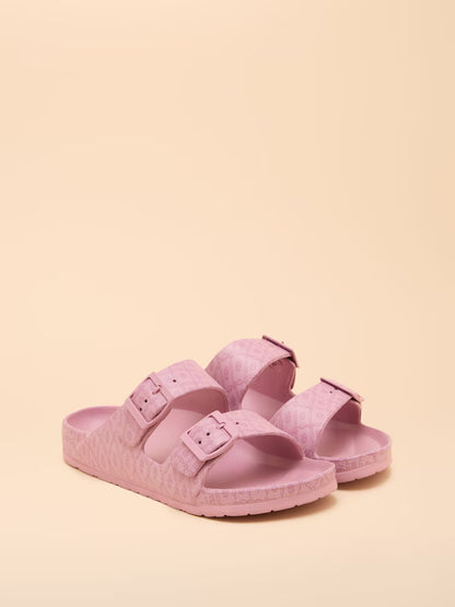 Joules Sunseeker Print Sliders in Pink