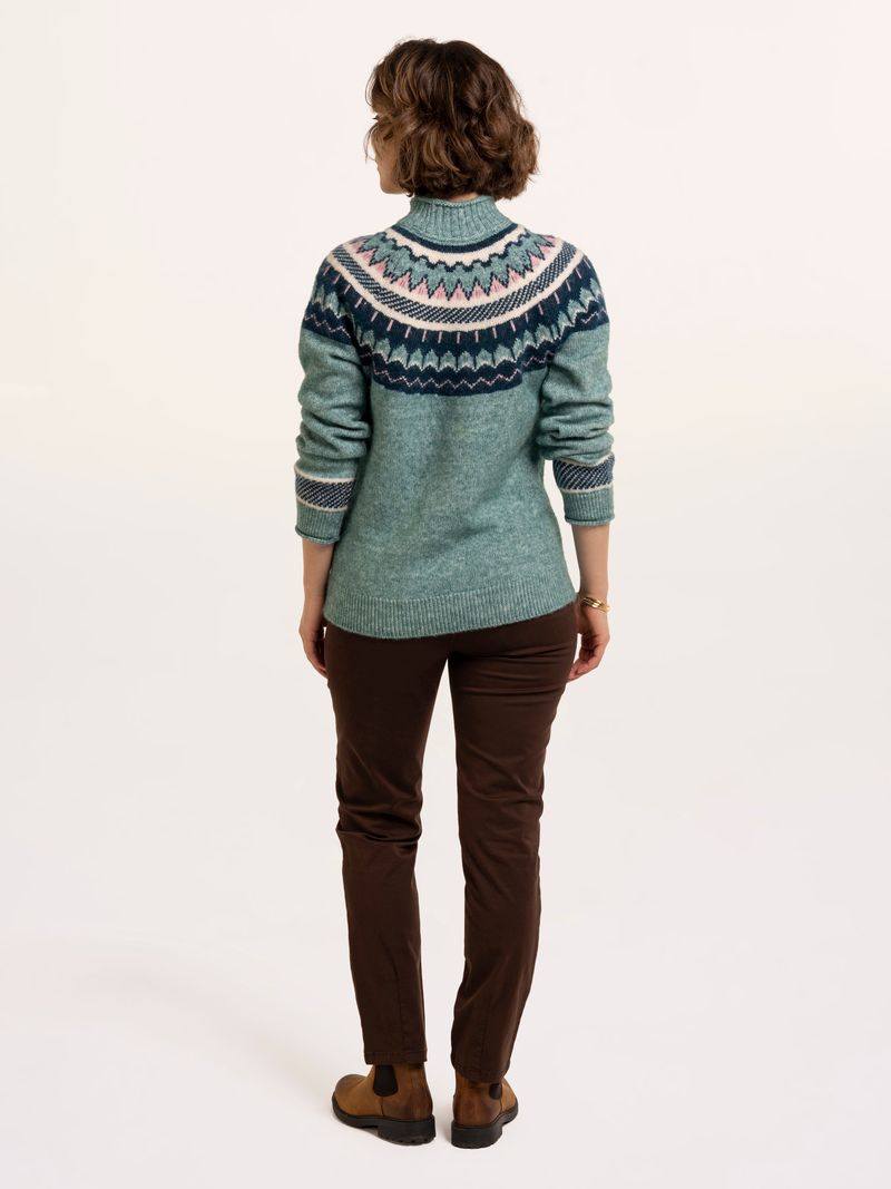 Brakeburn Alma Fairisle Knited Roll Neck Jumper