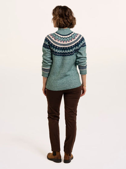 Brakeburn Alma Fairisle Knited Roll Neck Jumper