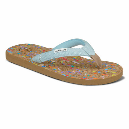 Foamlife Goldie Flip Flops in Denim Blue