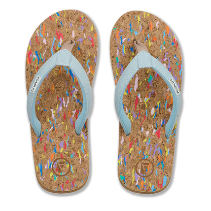 Foamlife Goldie Flip Flops in Denim Blue
