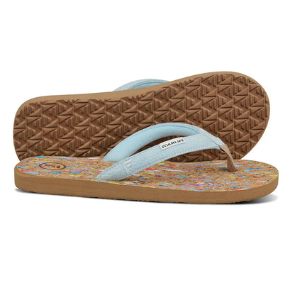 Foamlife Goldie Flip Flops in Denim Blue