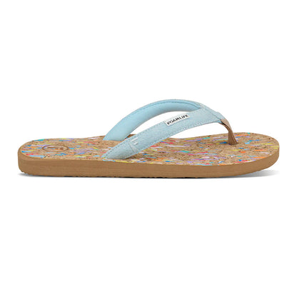 Foamlife Goldie Flip Flops in Denim Blue