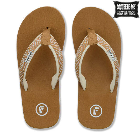 Foamlife Yogi Flip Flops in Latte Brown