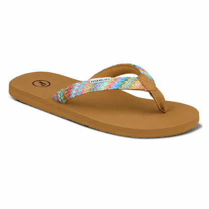 Foamlife K Bay Flip Flops in Latte Brown