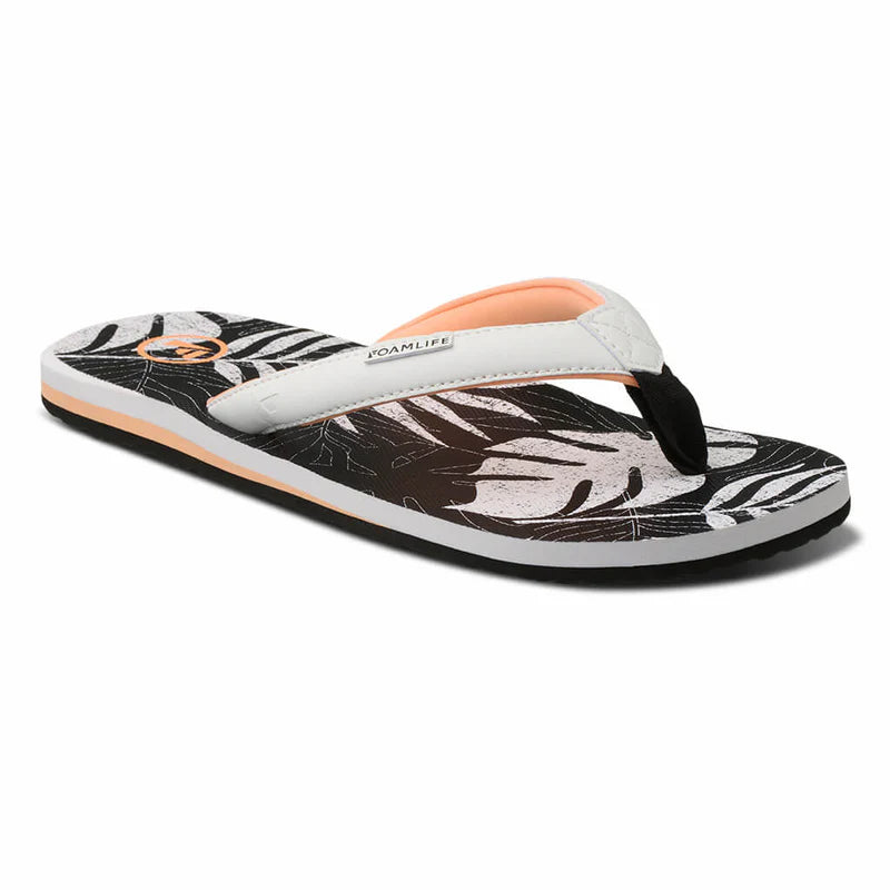 Foamlife Zikat Flip Flops in Black/White