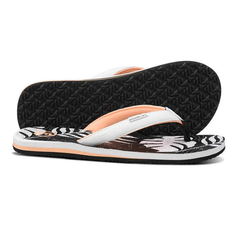 Foamlife Zikat Flip Flops in Black/White