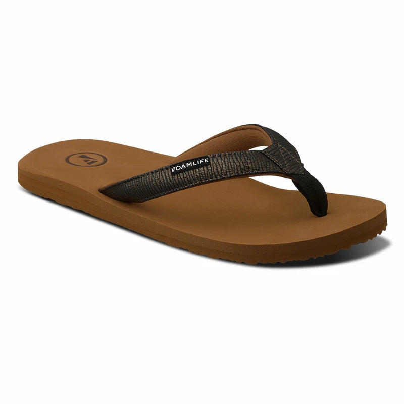 Foamlife Seales Earth Flip Flops in Brown