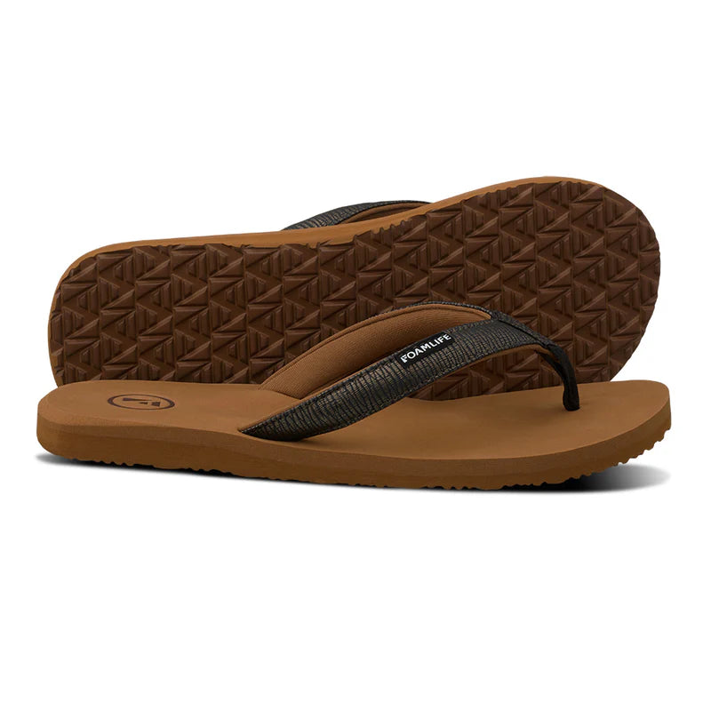 Foamlife Seales Earth Flip Flops in Brown