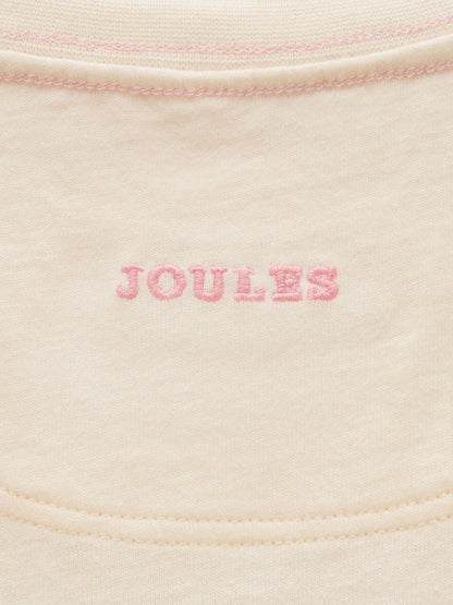 Joules Ava Girls Cream Applique Long Sleeve Tee