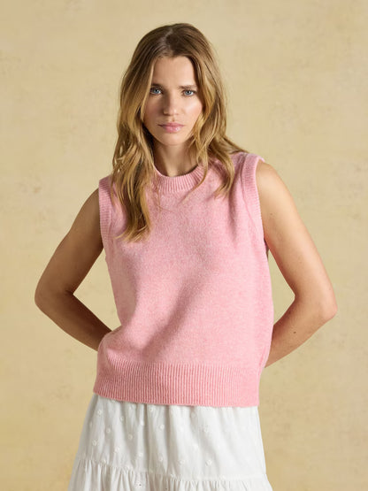 Joules Holly Pale Pink Knitted Vest