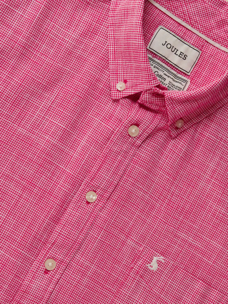 Joules Puppytooth Shirt in Pink