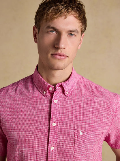 Joules Puppytooth Shirt in Pink