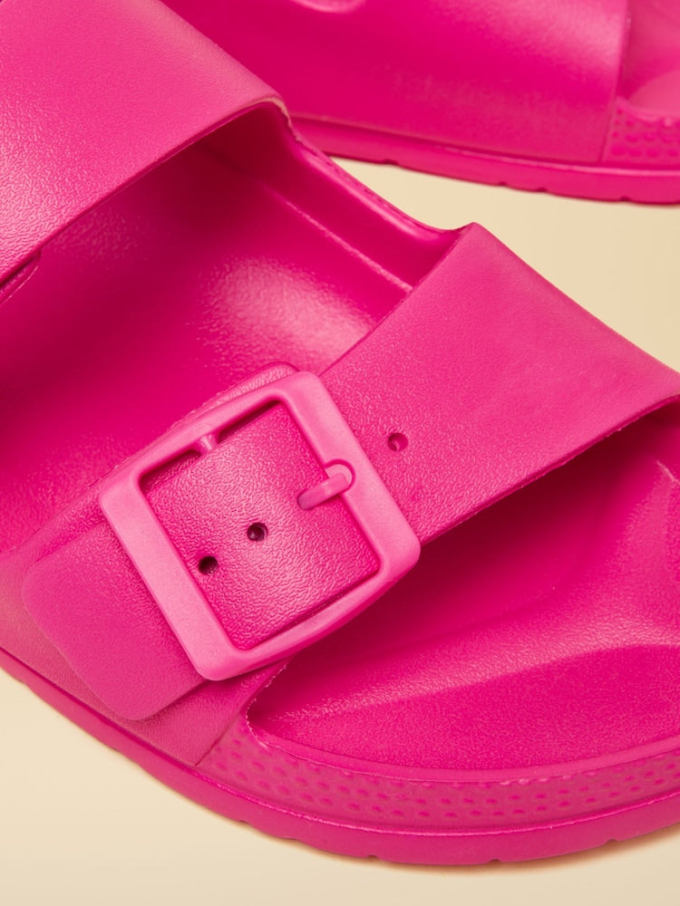 Joules Sunseeker Pink EVA Double Buckle Sliders