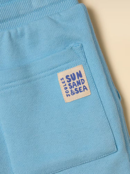Joules Sundaze Sweat Shorts in Light Blue
